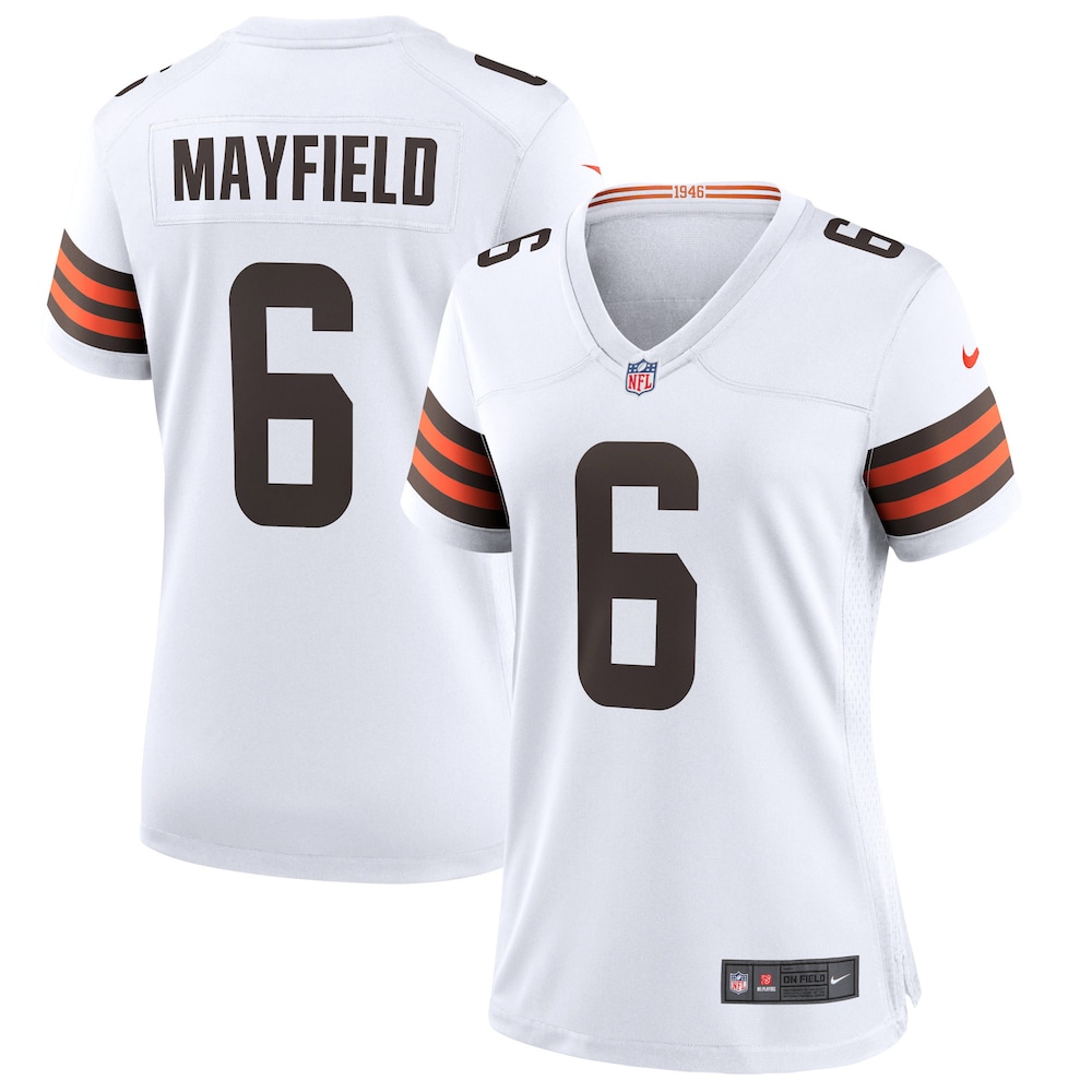 Cleveland Browns Baker Mayfield White Football Jersey