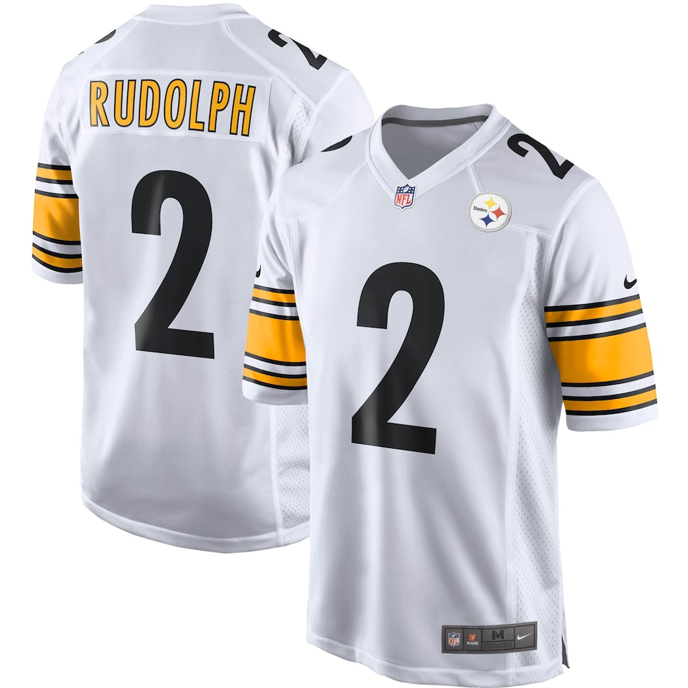 NEW Pittsburgh Steelers Mason Rudolph White Football Jersey