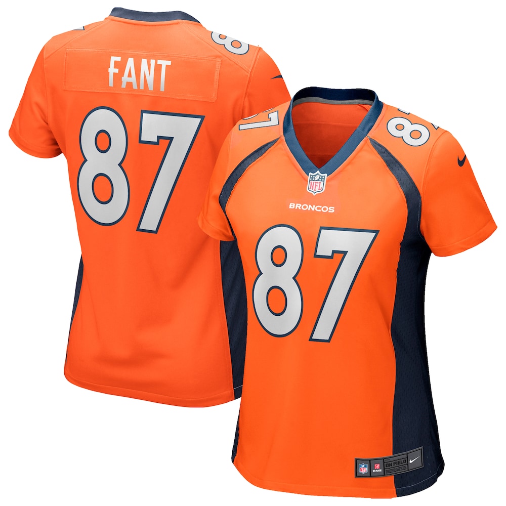Noah Fant Orange Denver Broncos Football Jersey