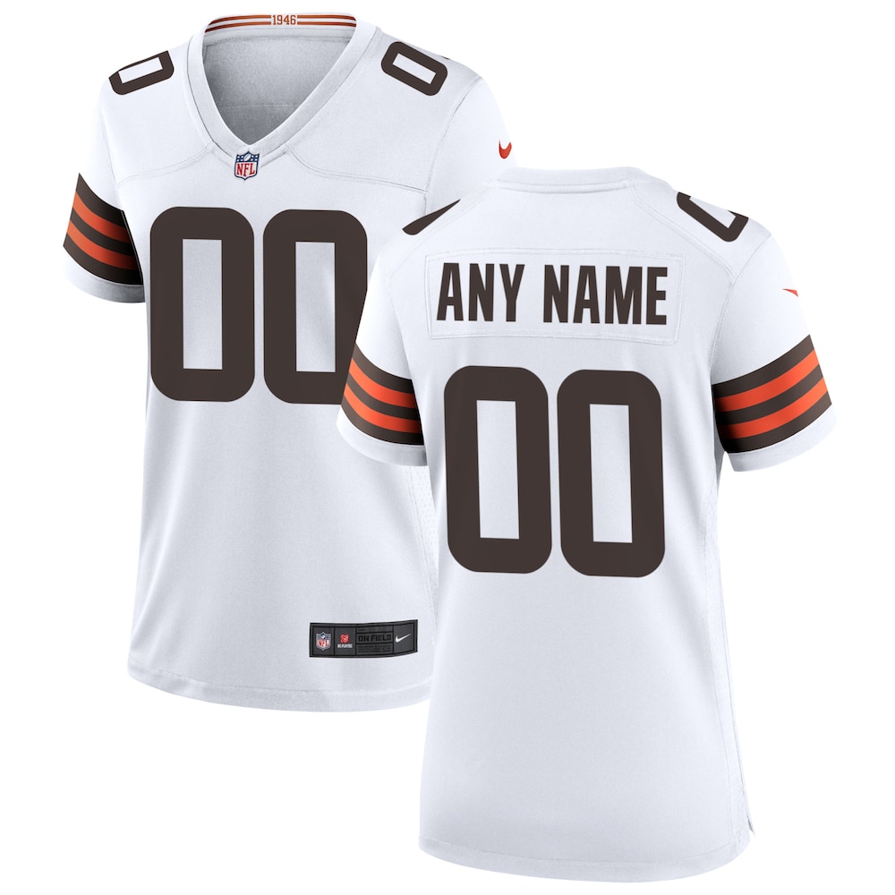 Personalized Cleveland Browns White Custom Football Jersey