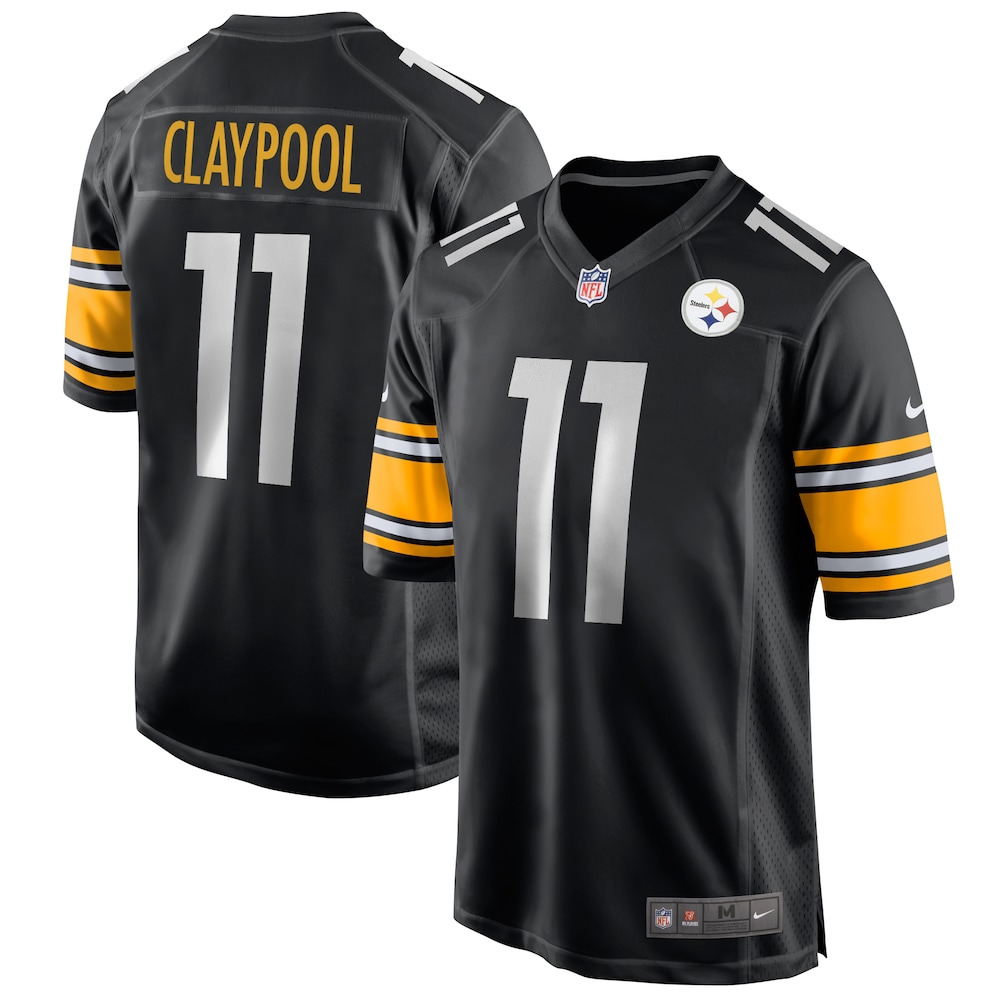 NEW Pittsburgh Steelers Chase Claypool Black Football Jersey