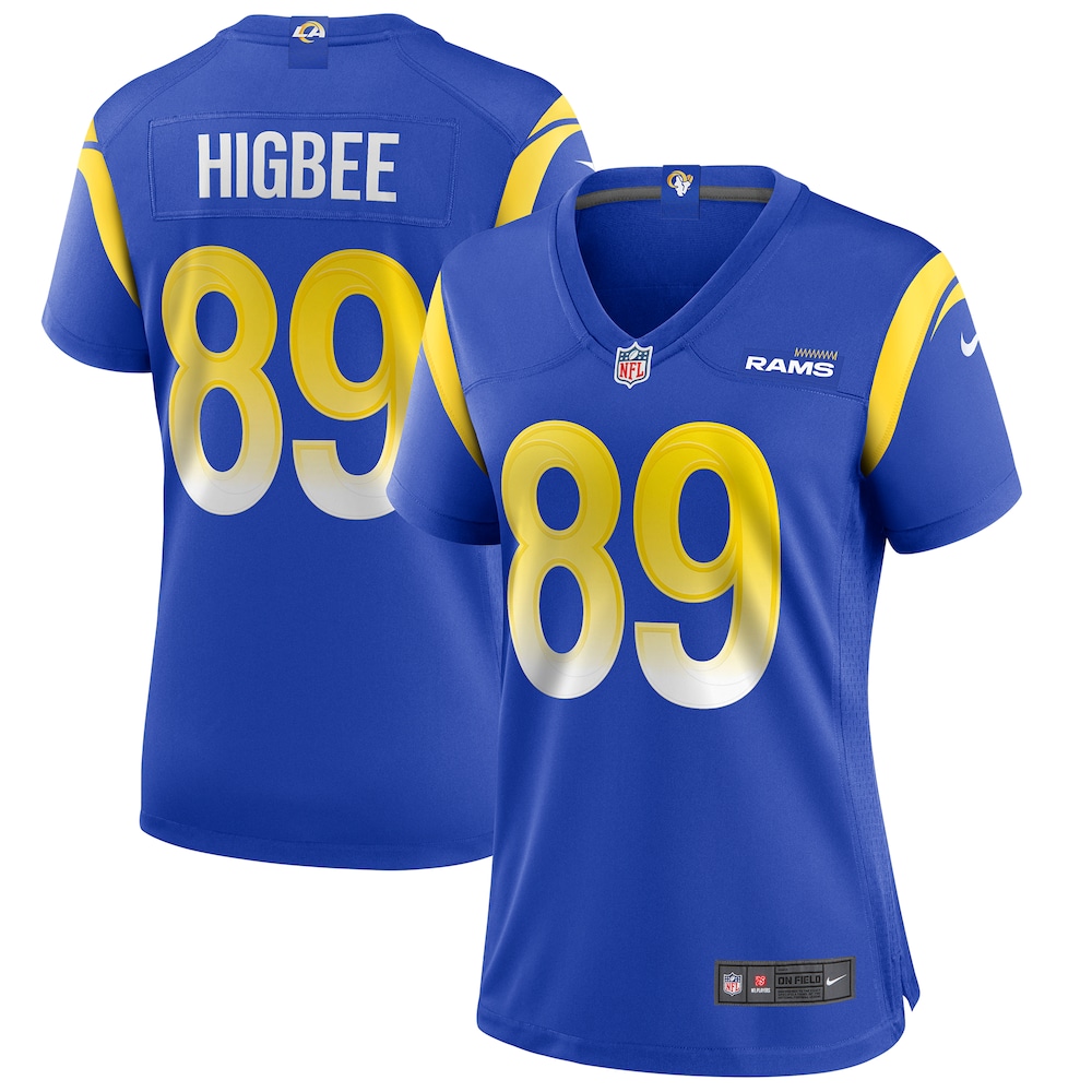 NEW Los Angeles Rams Tyler Higbee Royal Game Player Football Jersey
