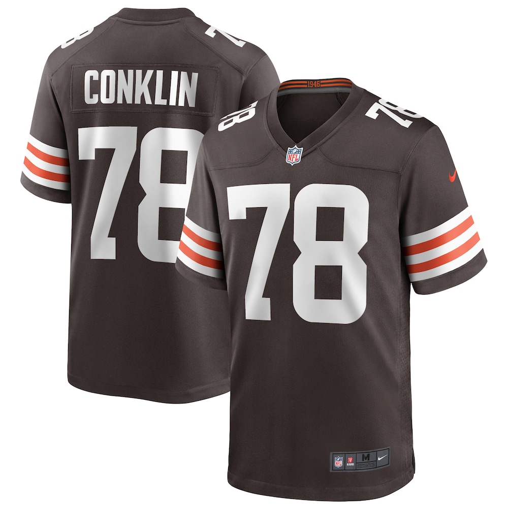 Cleveland Browns Jack Conklin Brown Game Player Football Jersey