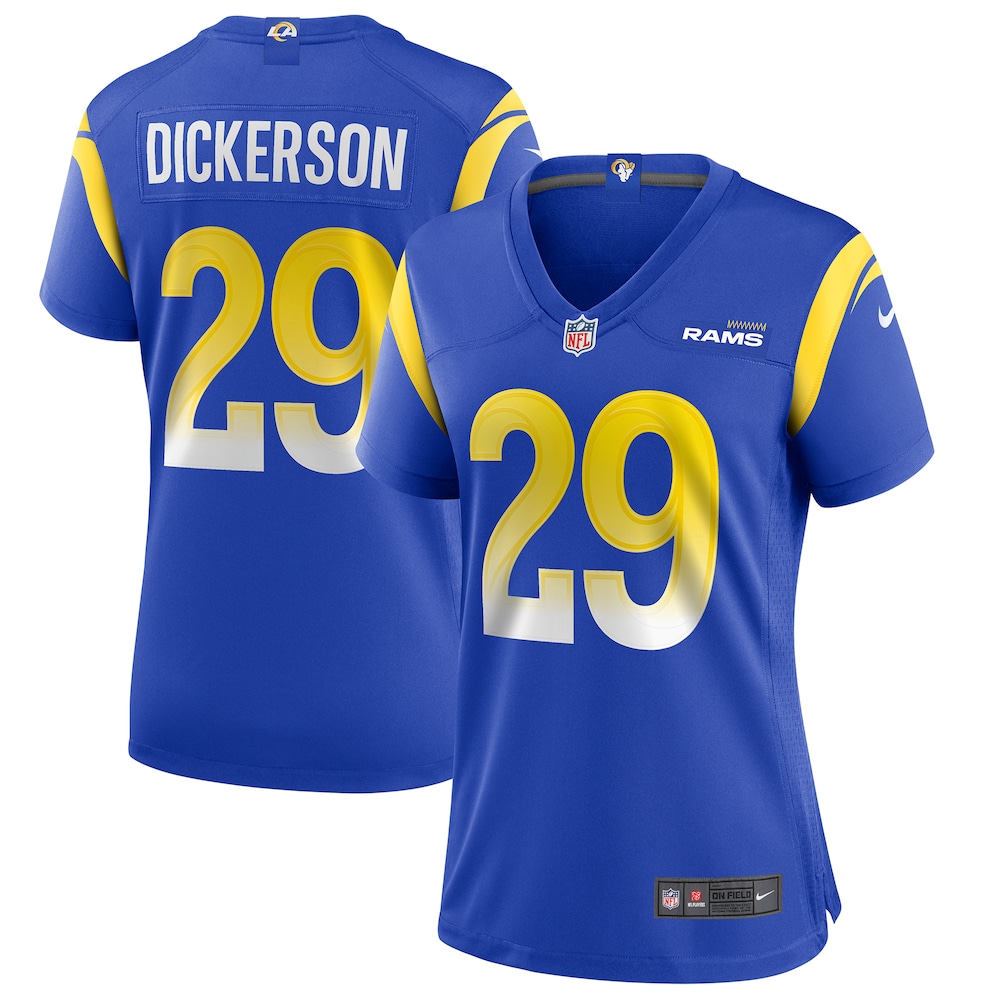 NEW Los Angeles Rams Eric Dickerson Royal Game Retired Player Football Jersey