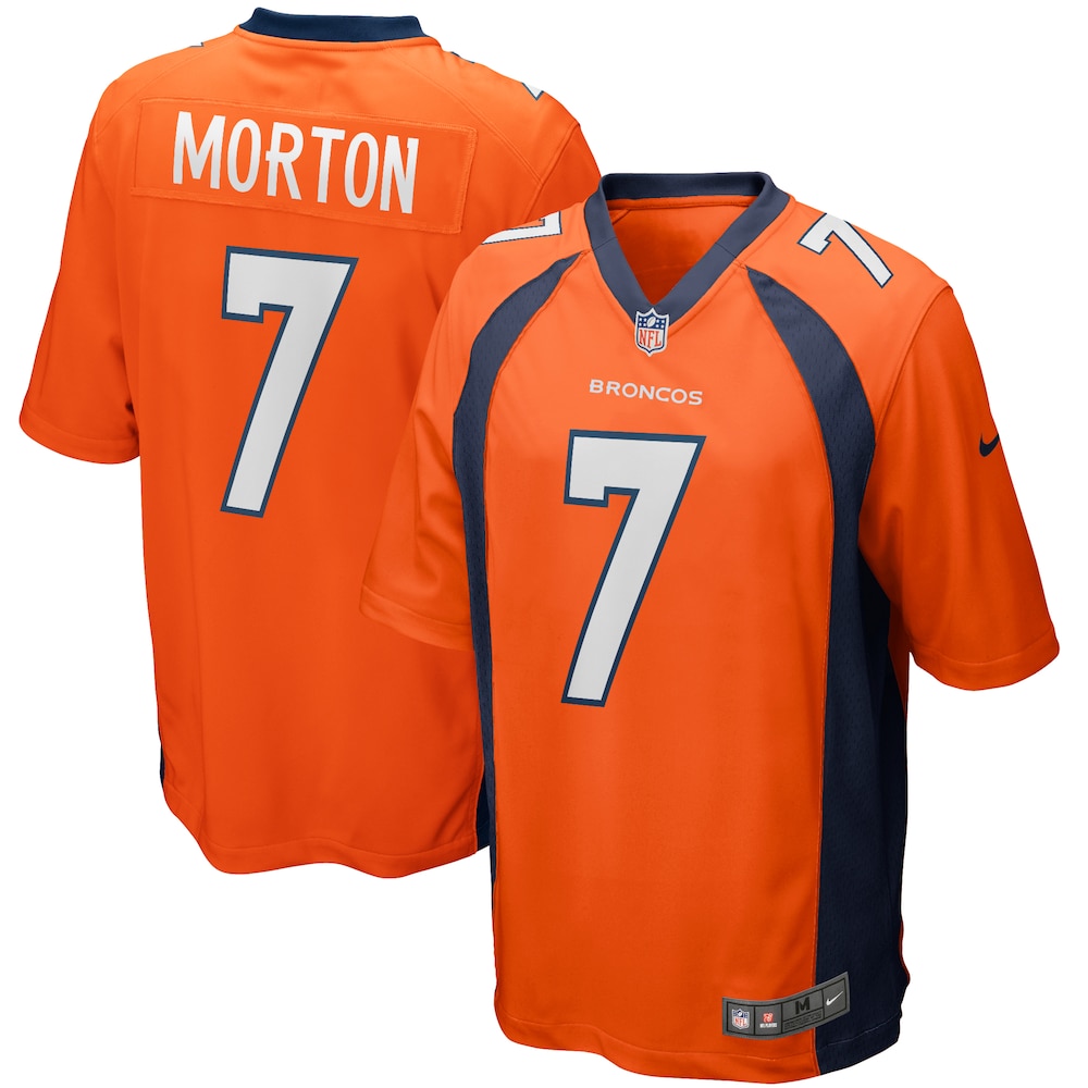 Denver Broncos 7 Craig Morton Orange Football Jersey