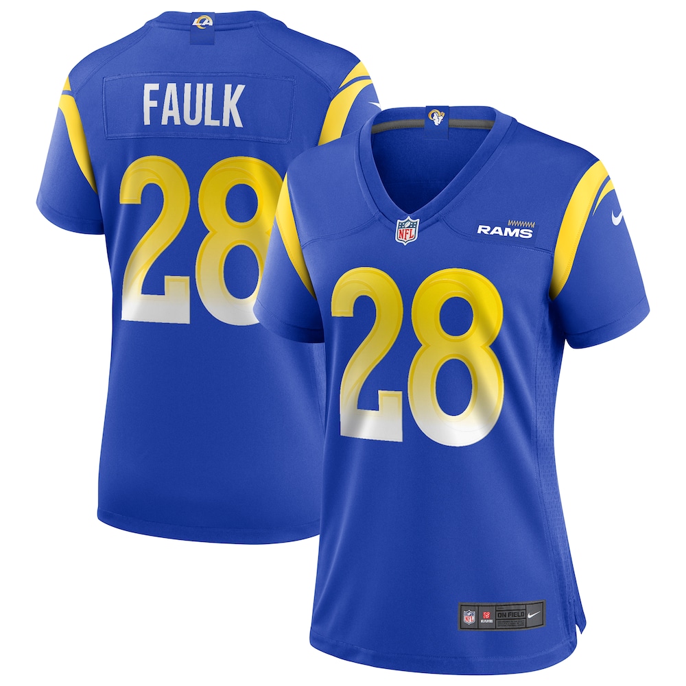 NEW Los Angeles Rams Marshall Faulk Royal Game Retired Player Football Jersey