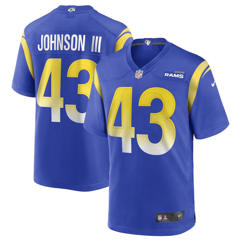 NEW Los Angeles Rams John Johnson III Royal Football Jersey