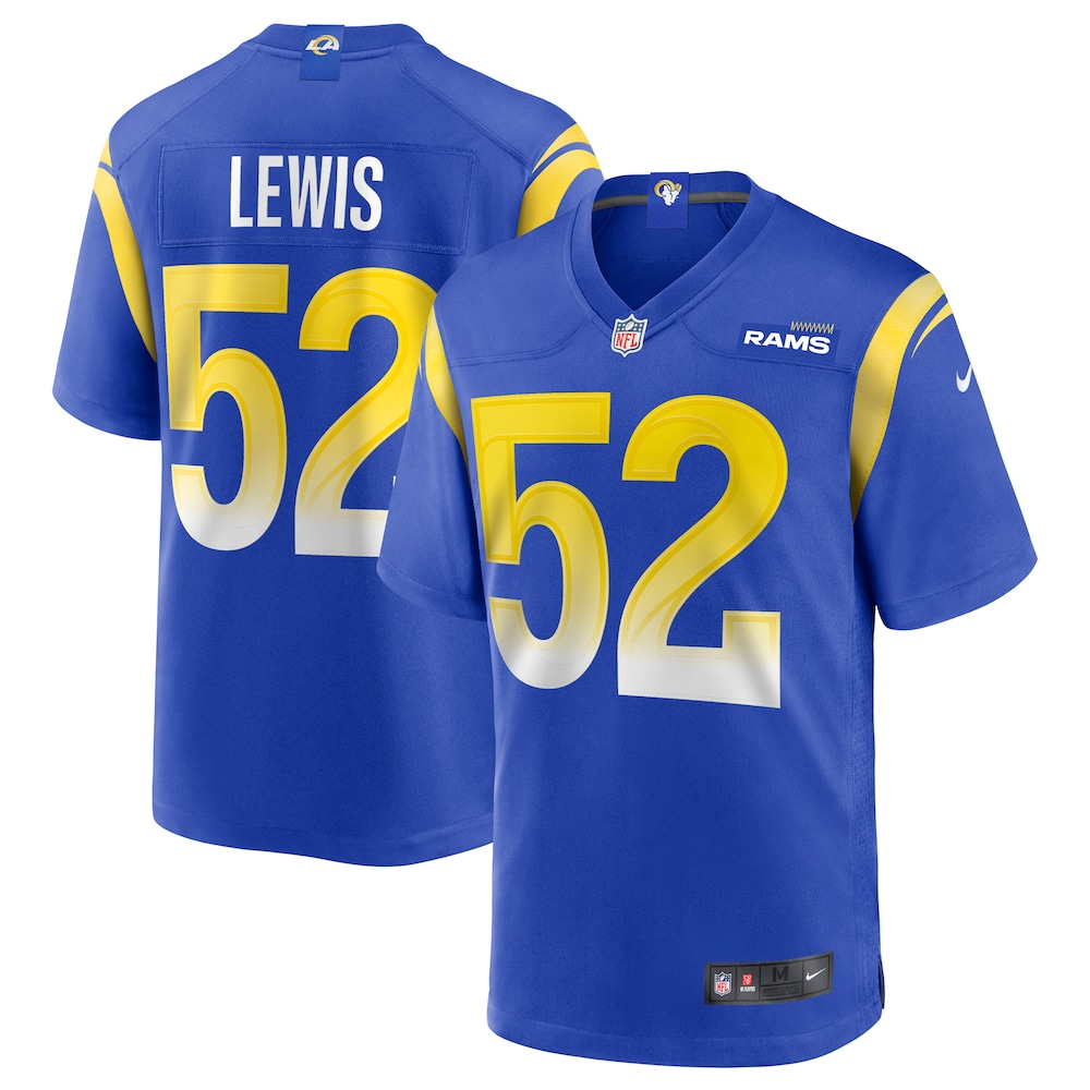 NEW Los Angeles Rams Terrell Lewis Royal Football Jersey
