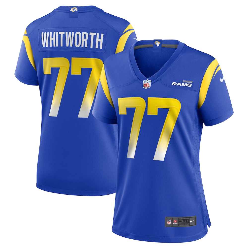 NEW Los Angeles Rams Andrew Whitworth Royal Football Jersey
