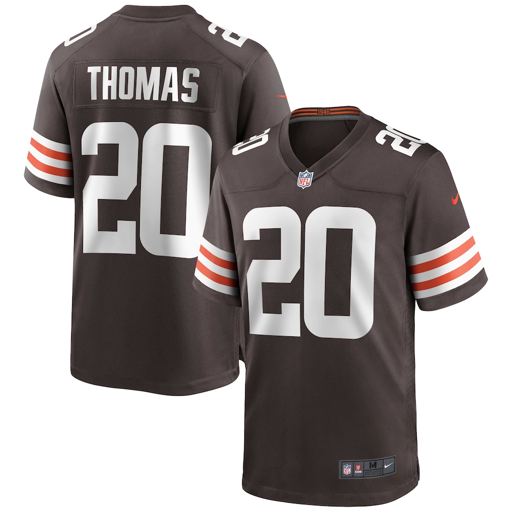 Cleveland Browns 20 Tavierre Thomas Brown Football Jersey