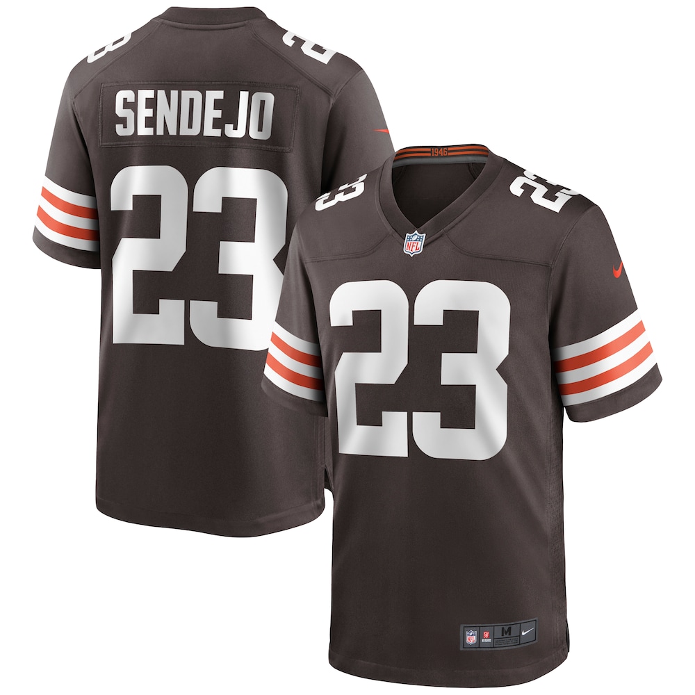 Cleveland Browns 23 Andrew Sendejo Brown Football Jersey