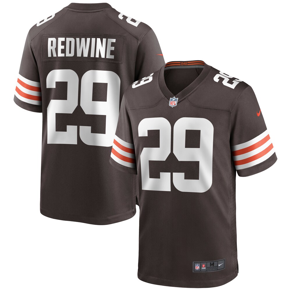 Cleveland Browns 29 Sheldrick Redwine Brown Football Jersey