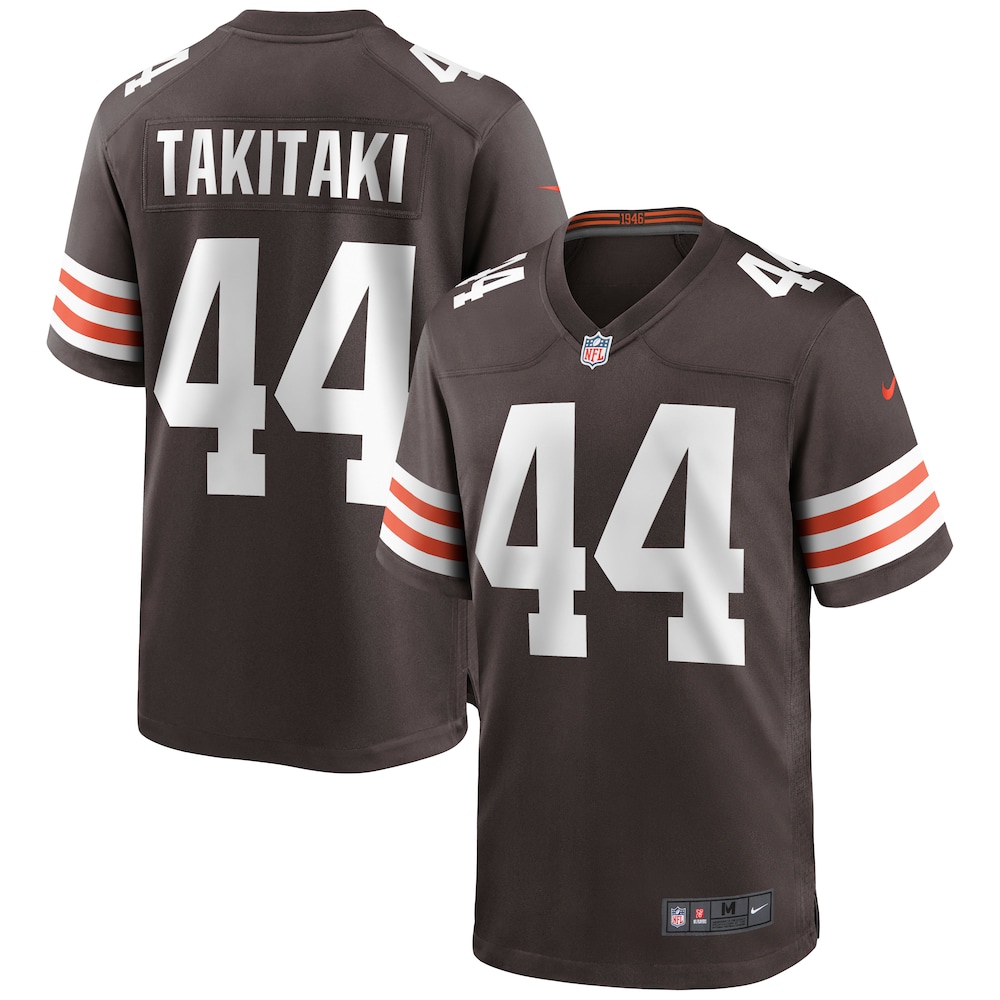 Cleveland Browns 44 Sione Takitaki Football Jersey
