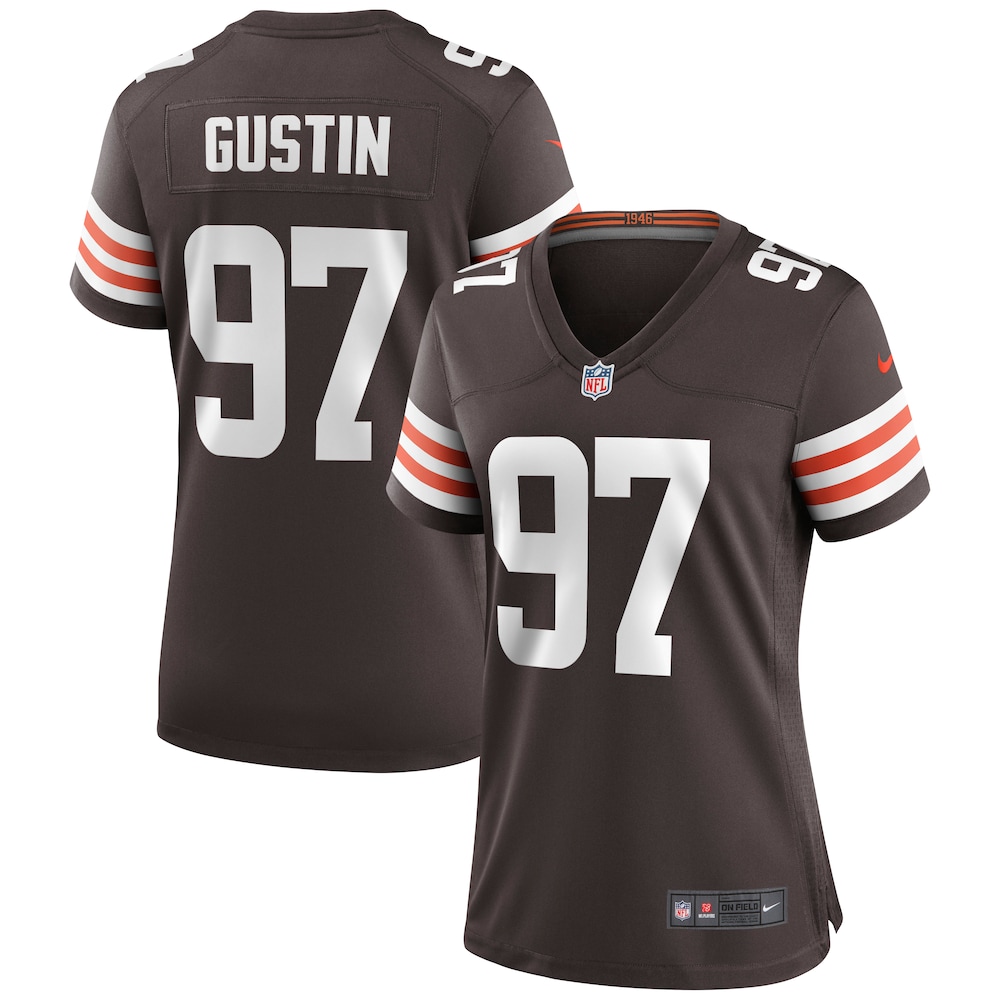 Cleveland Browns Porter Gustin Brown Team Football Jersey