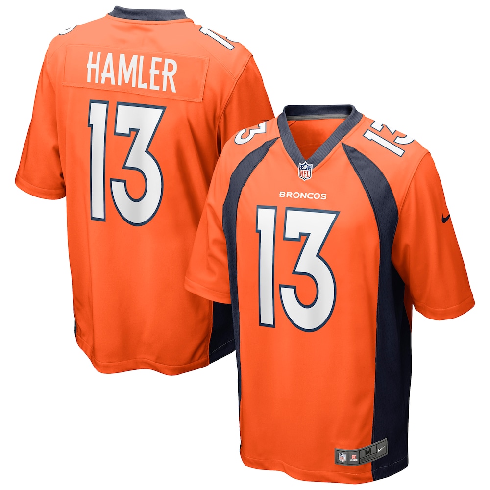 Denver Broncos K.J. Hamler Orange Football Jersey