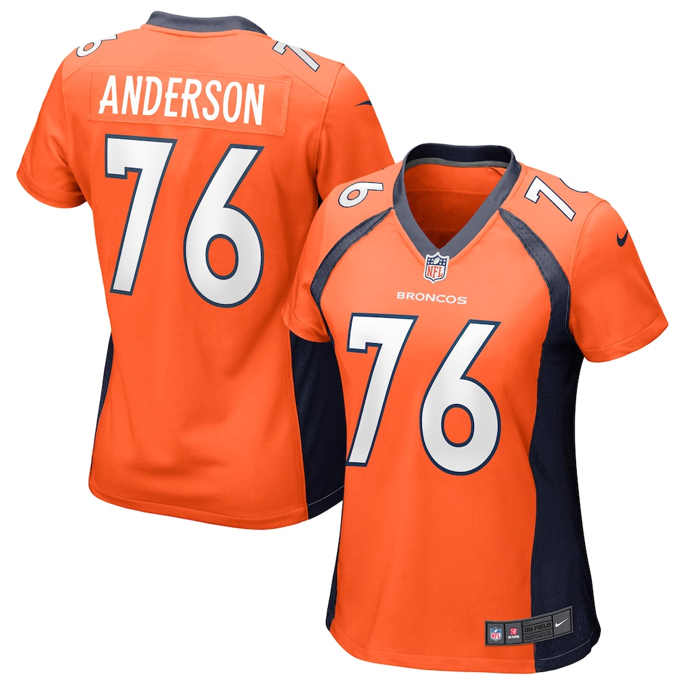 Denver Broncos Calvin Anderson Orange Football Jersey