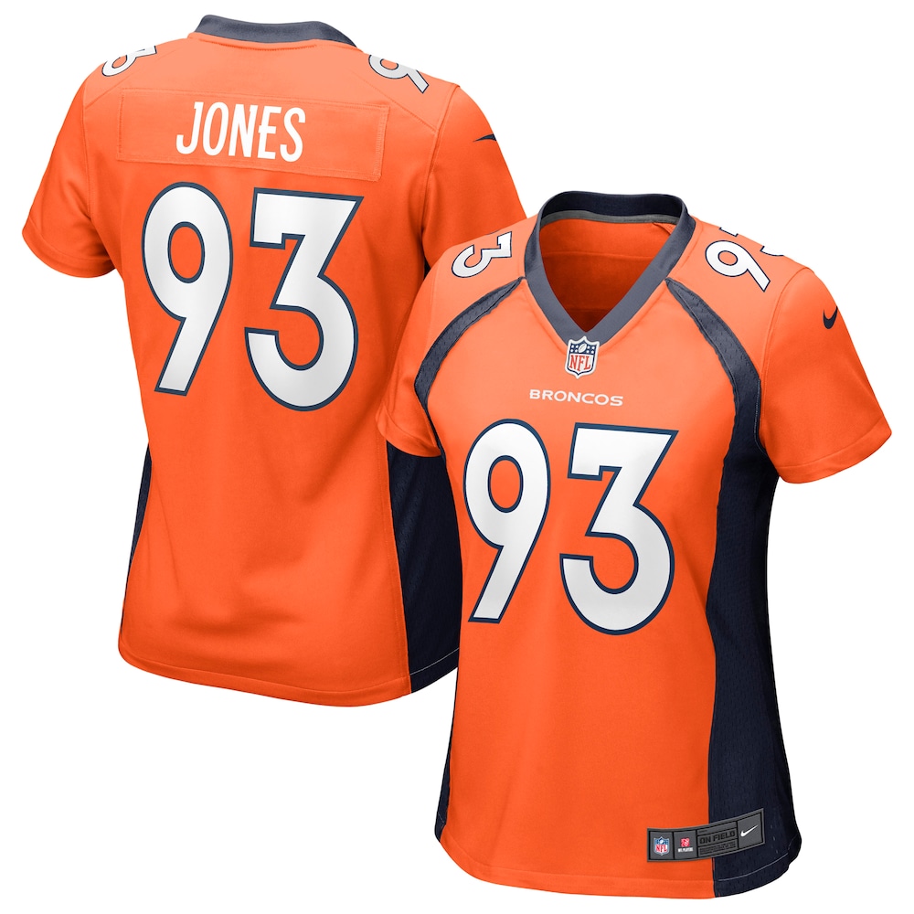 Denver Broncos Dre’Mont Jones Orange Football Jersey