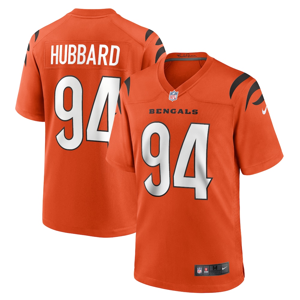 NEW Cincinnati Bengals Sam Hubbard Orange Alternate Football Jersey