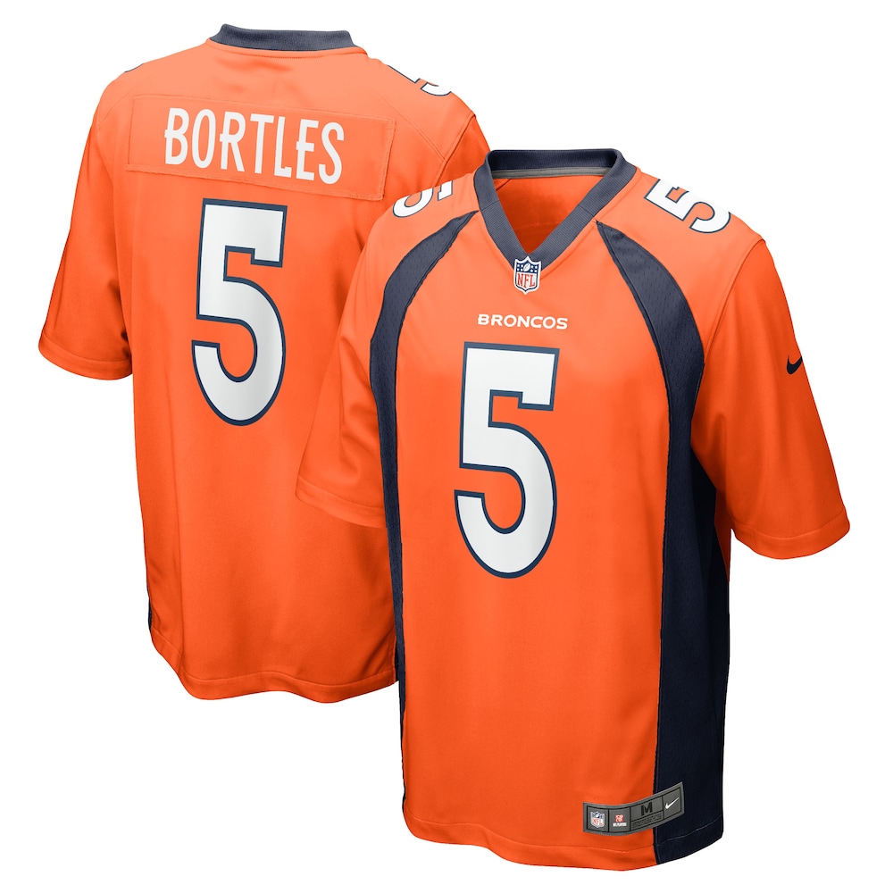 Denver Broncos 5 Blake Bortles Orange Football Jersey