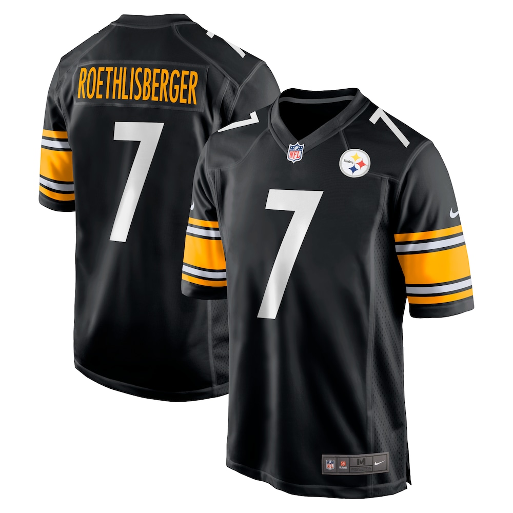 NEW Pittsburgh Steelers Ben Roethlisberger Black Game Team Football Jersey