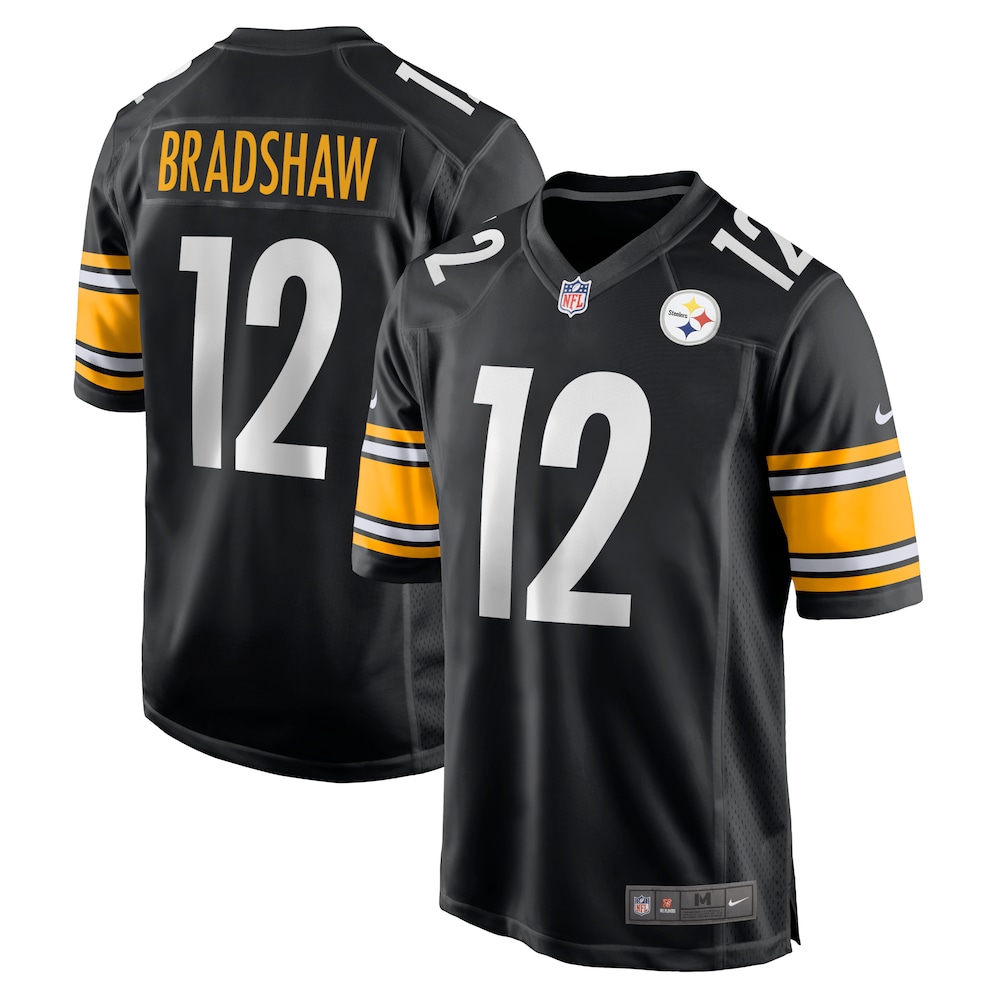 NEW Pittsburgh Steelers Terry Bradshaw Black Retired Player Football Jersey