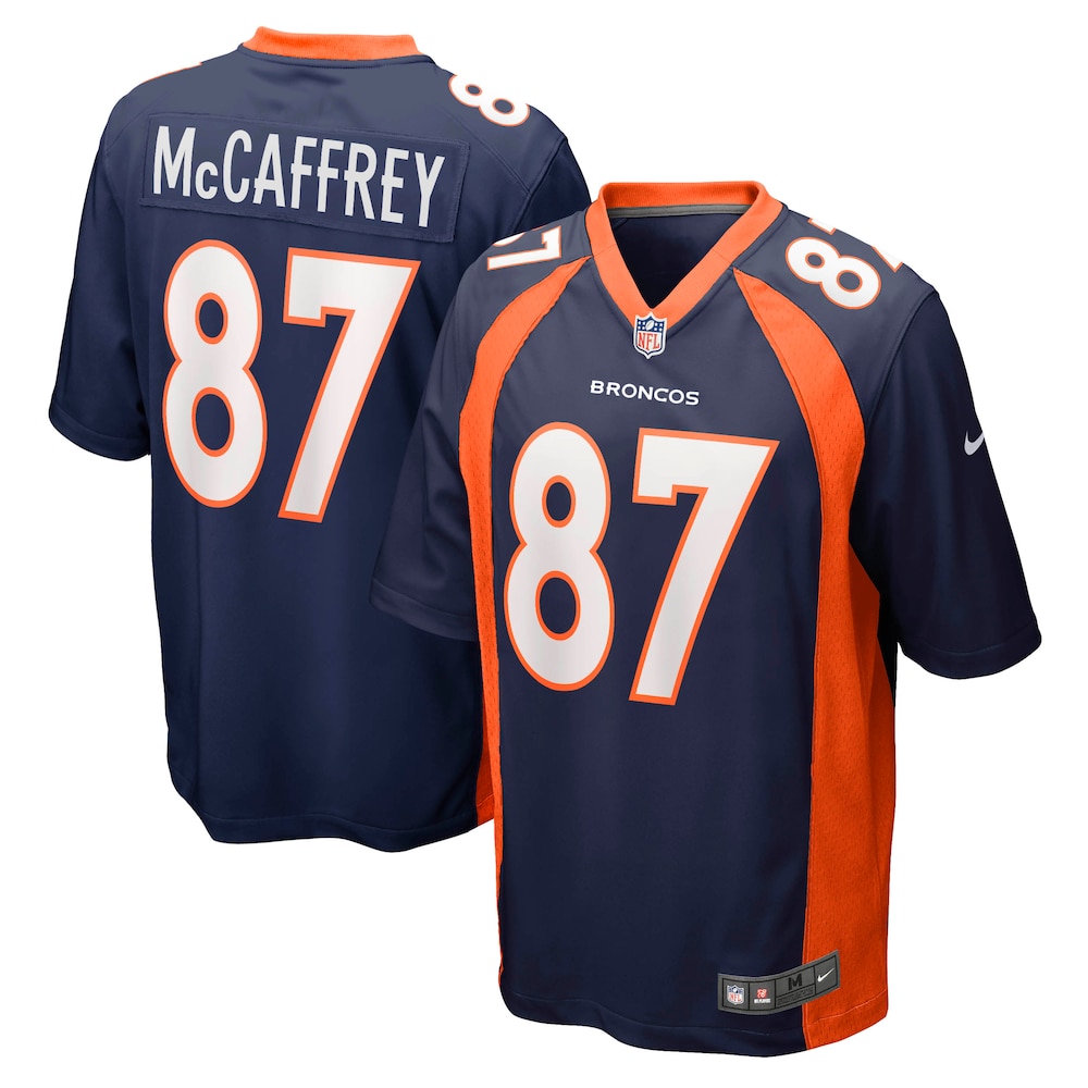 Denver Broncos Ed McCaffrey Navy Retired Player Football Jersey