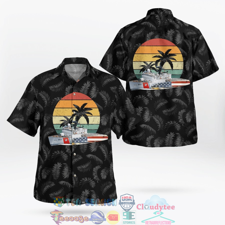 US Coast Guard USCGC Mohawk WMEC-913 Palm Tree Independence Day Hawaiian Shirt