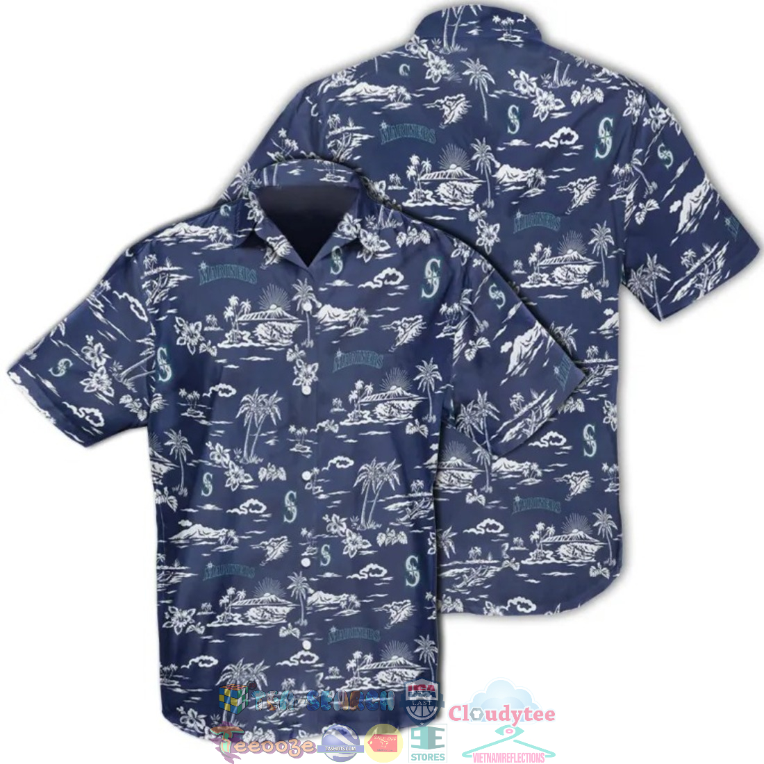 Seattle Mariners MLB Hibiscus Palm Tree Hawaiian Shirt