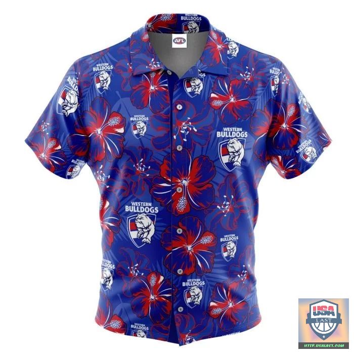 New Trend Western Bulldogs AFL Tropical Hawaiian Shirt