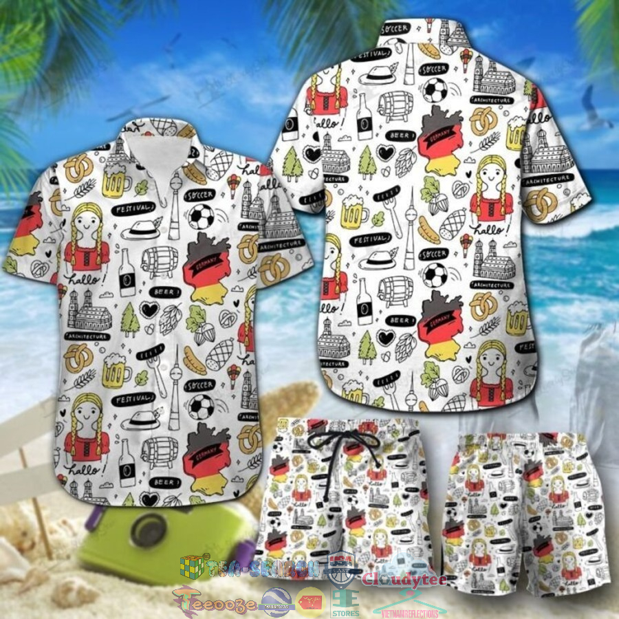 Germany Doodles Hawaiian Shirt And Shorts