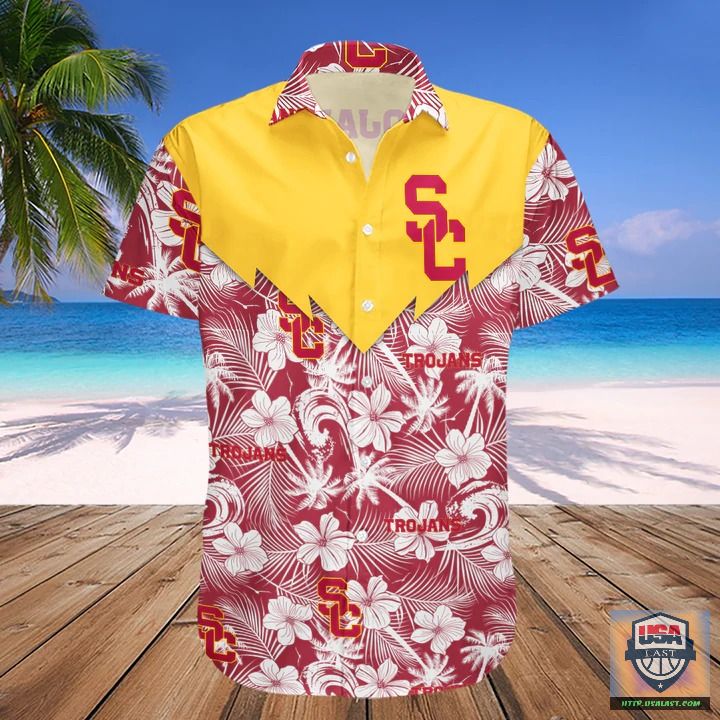 Welcome USC Trojans NCAA Tropical Seamless Hawaiian Shirt