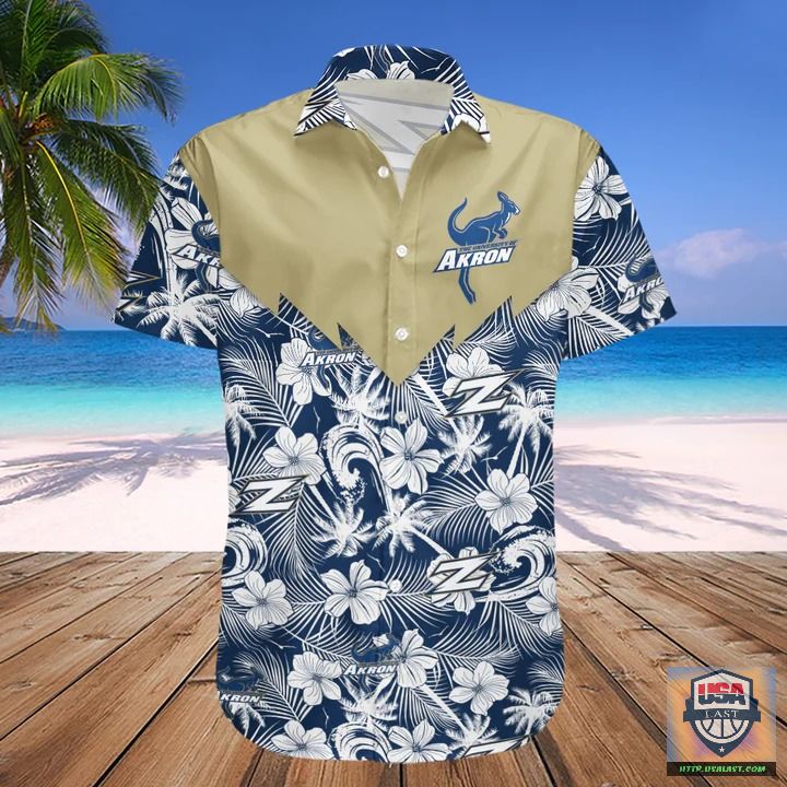 Akron Zips NCAA Tropical Seamless Hawaiian Shirt