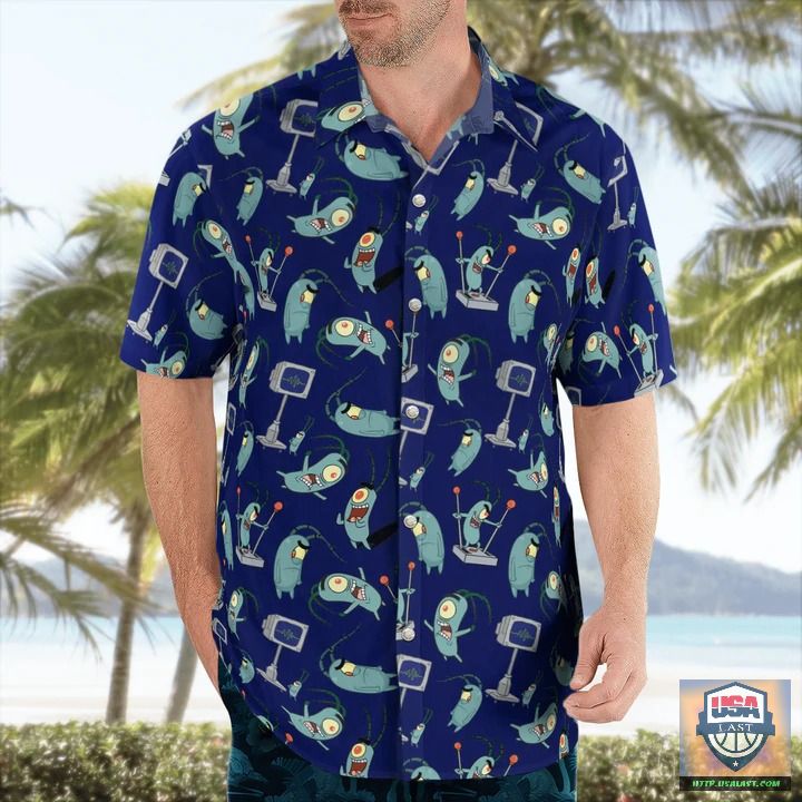 New Trend Spongebob Plankton Aloha Hawaiian Shirt