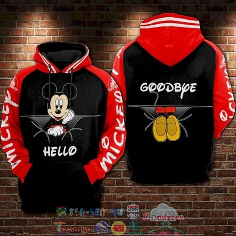 Mickey Mouse Disney Hello Goodbye 3D Hoodie