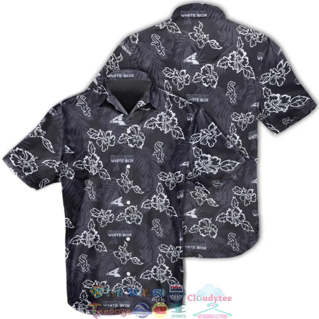 Official Chicago White Sox MLB Hibiscus Tropical Leaves Hawaiian Shirt