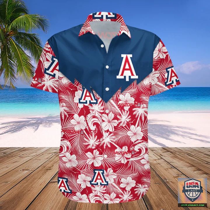 Arizona Wildcats NCAA Tropical Seamless Hawaiian Shirt