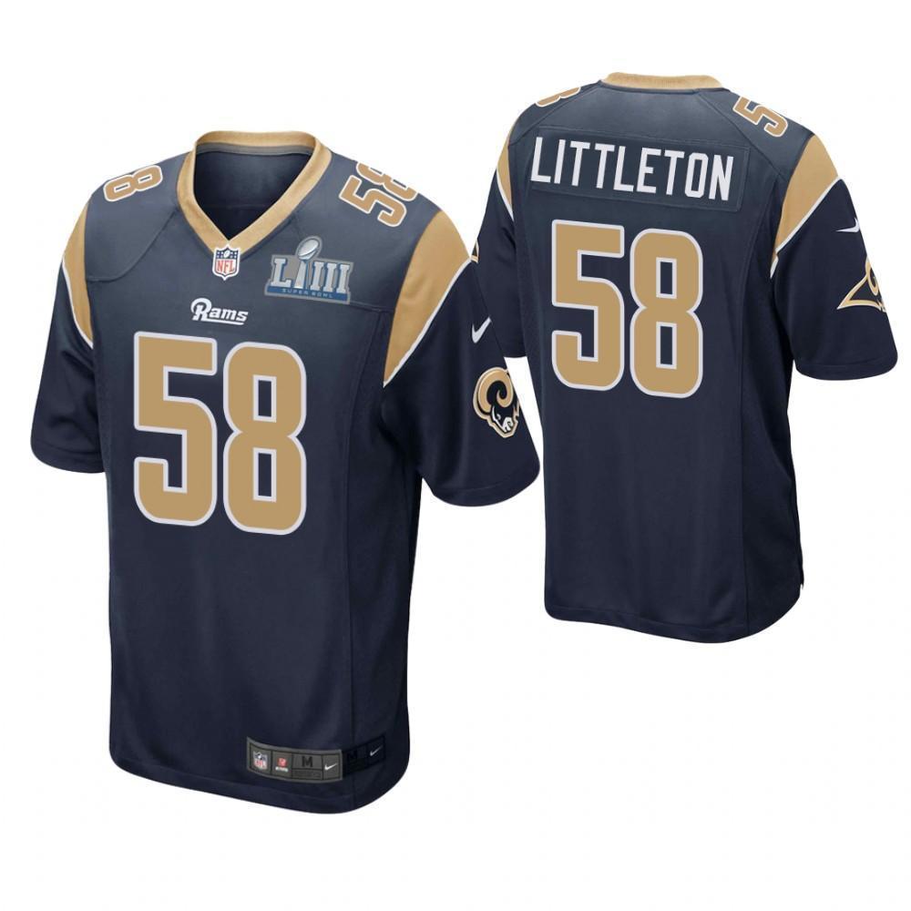 NEW Cory Littleton Los Angeles Rams Super Bowl LIII Football Jersey