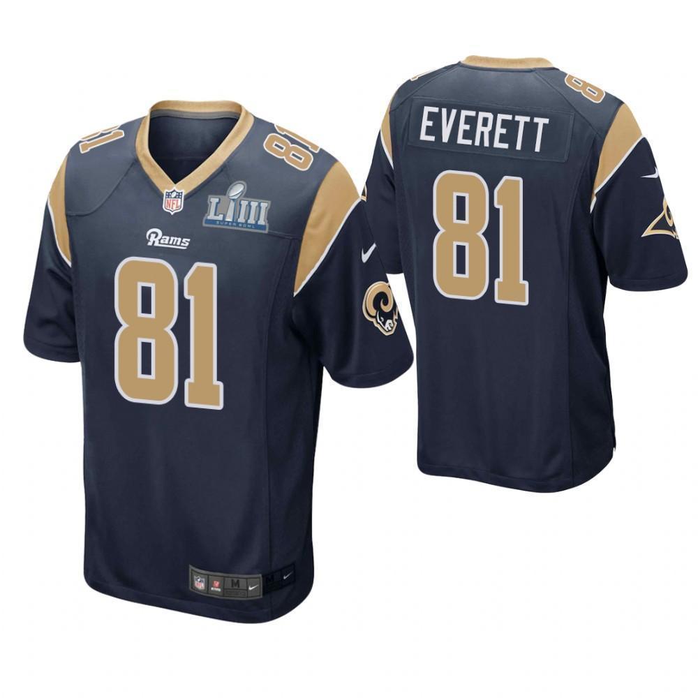 NEW Gerald Everett Los Angeles Rams Super Bowl LIII Football Jersey