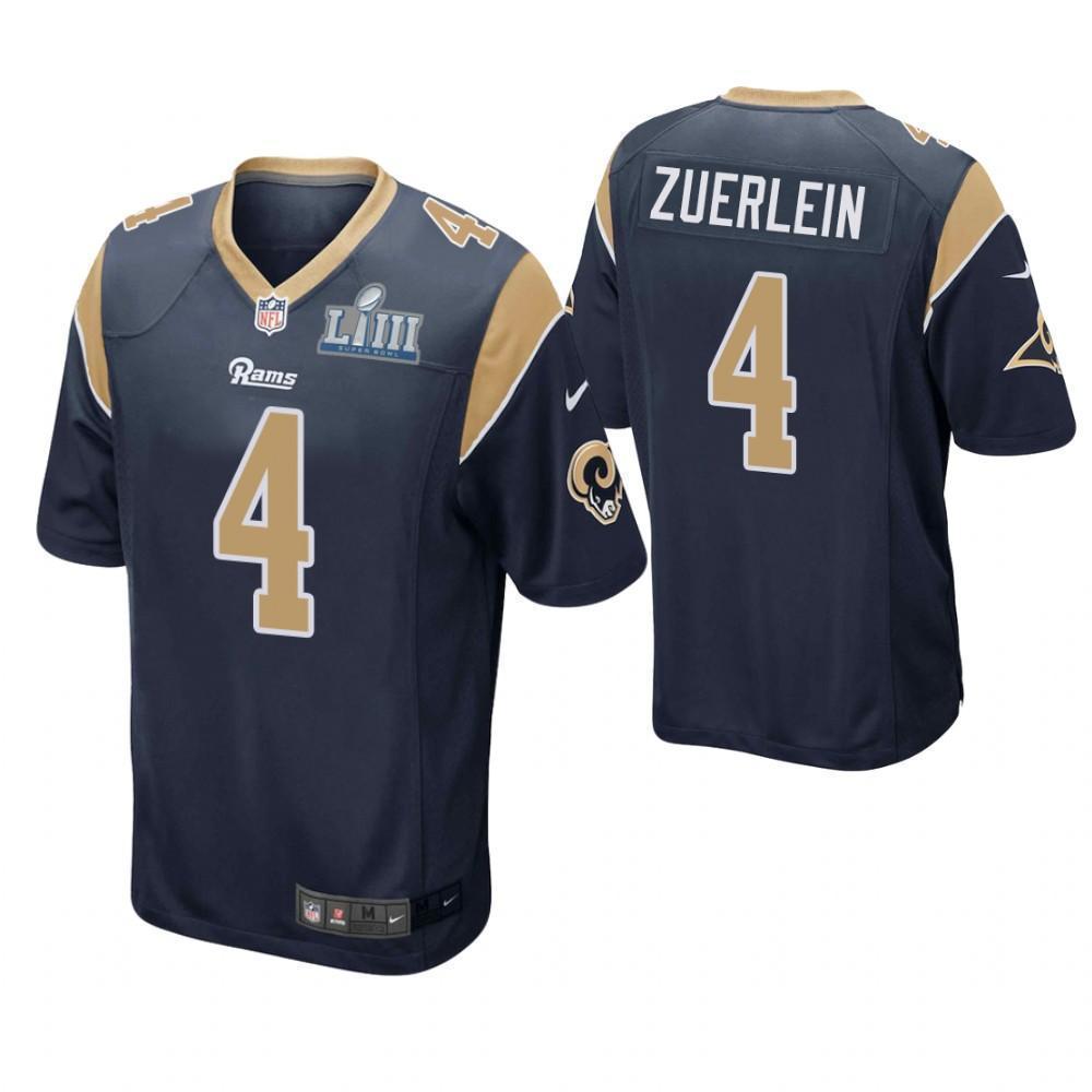 NEW Greg Zuerlein Los Angeles Rams Super Bowl LIII Football Jersey