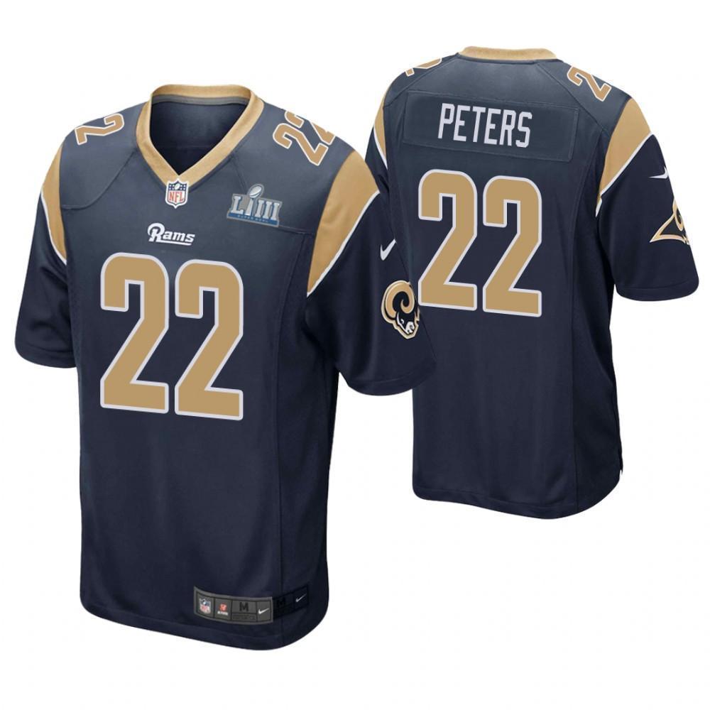 NEW Marcus Peters Los Angeles Rams Super Bowl LIII Football Jersey