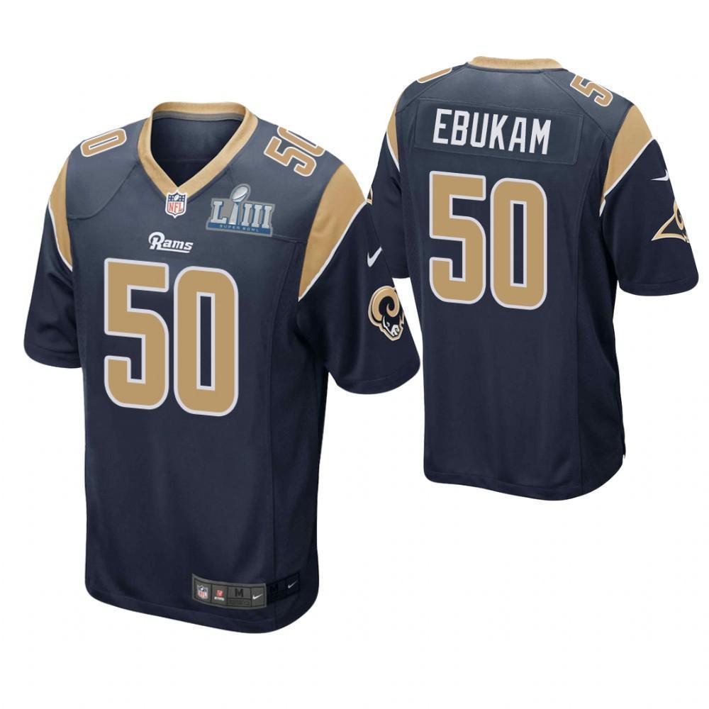 NEW Samson Ebukam Los Angeles Rams Super Bowl LIII Football Jersey