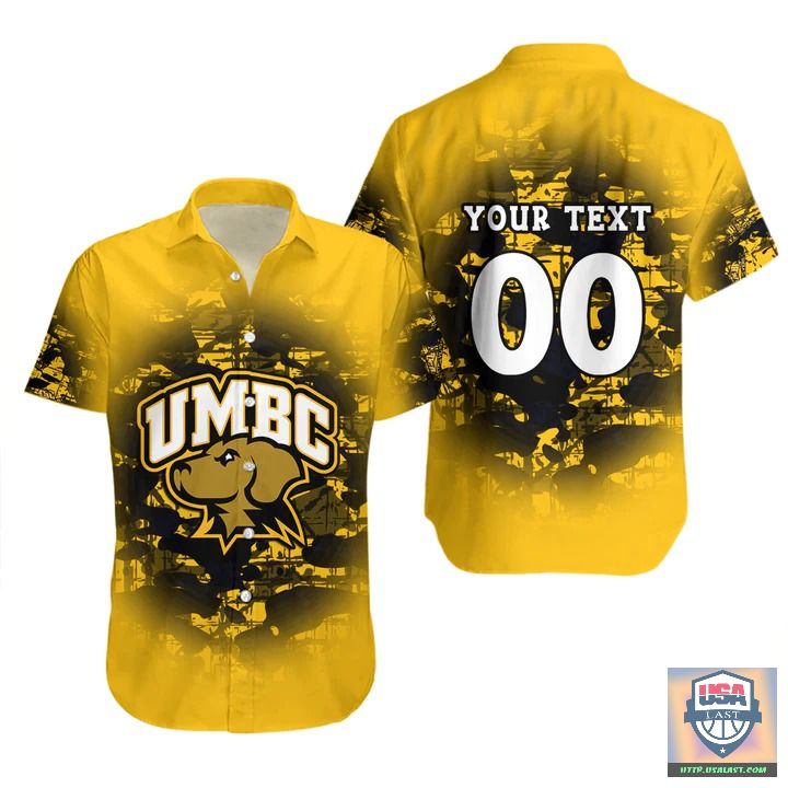 UMBC Retrievers Camouflage Vintage Hawaiian Shirt