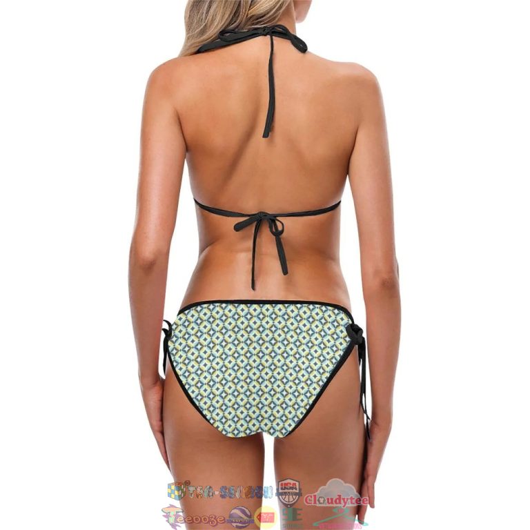 Swedish Design Pattern Two Piece Bikini Set Swimsuit Beach