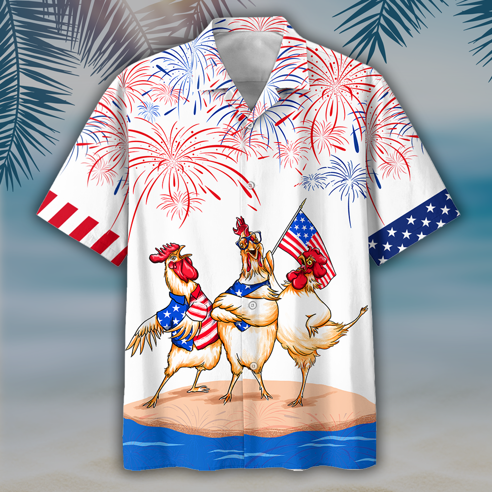 NEW Chicken Firework Independence Day Is Coming Hawaii Shirt, Shorts