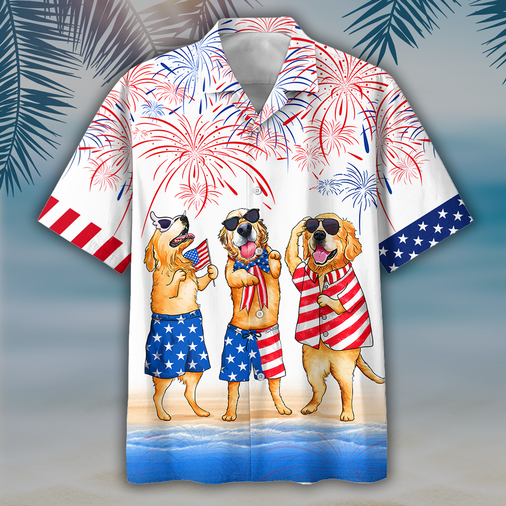 NEW Golden Retriever Independence Day Is Coming Hawaii Shirt, Shorts