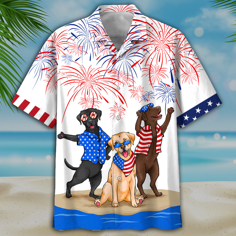 NEW Labrador Independence Day Is Coming white Hawaii Shirt, Shorts