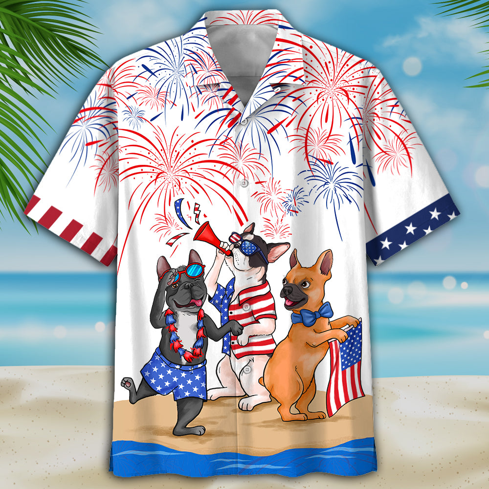 NEW French Bulldog Three color Independence In Coming Hawaii Shirt, Shorts