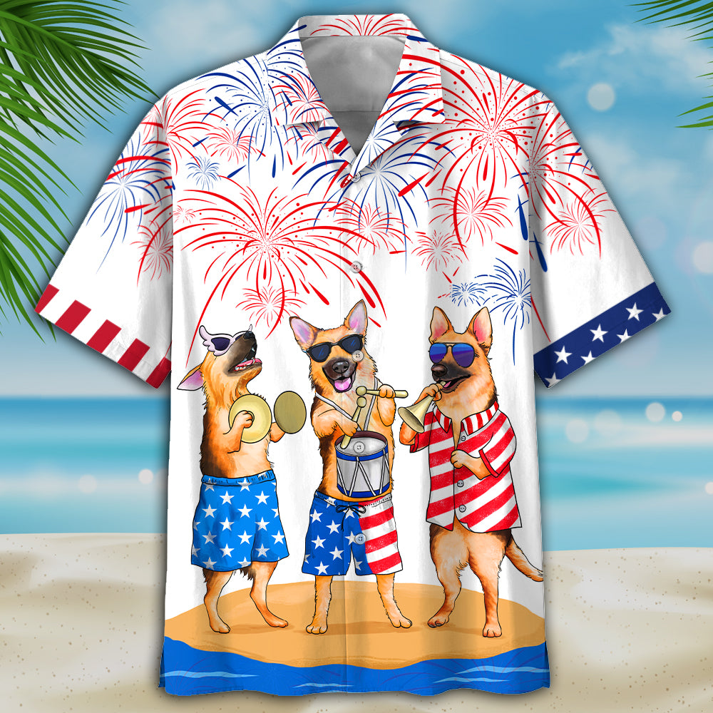 NEW Flamingo Independence Day Is Coming White Hawaii Shirt, Shorts