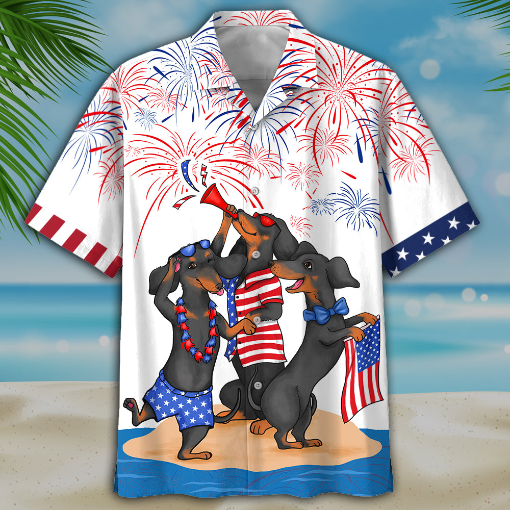 NEW Black Dachshund Independence Day Is Coming Hawaii Shirt, Shorts