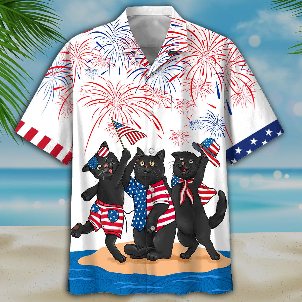 NEW Black Cat Independence Day Is Coming Hawaii Shirt, Shorts